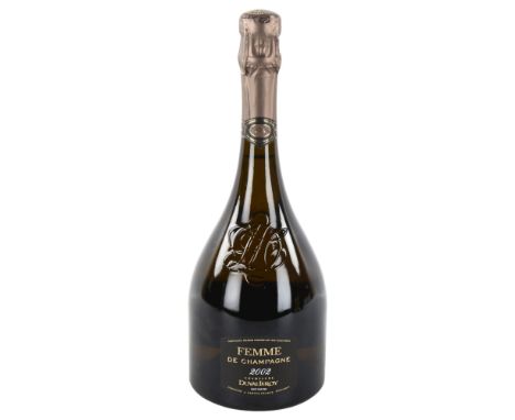 A bottle of Duval-Leroy 2002 Vintage Femme De Champagne 
