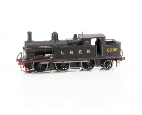 A repainted Leeds Model Co 0 Gauge 3-rail 'standard' post-war 0-6-2 'N5' Tank Locomotive, re-finished in LNER lined black as 