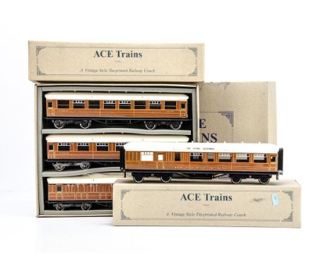 ACE Trains 0 Gauge 'LNER Teak' Coach Sets A and B and two additional Coaches, Set A comprising All Third, All First, Brake Th