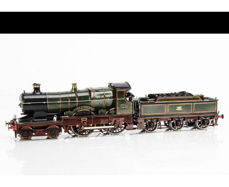 A Finescale 0 Gauge Kit-built GWR 'City' class 4-4-0 Locomotive and Tender from a 'Gladiator Models' kit, from kit ref K7029,