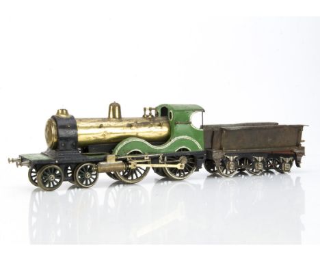 A rare Schönner Gauge IV (75mm) live steam SECR 'Wainwright' 4-4-0 Locomotive and Tender for restoration,  the locomotive hav