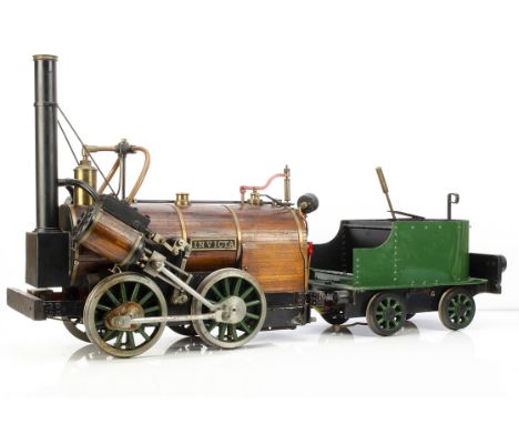 An uncommon 7¼" Gauge live steam coal-fired Canterbury and Whitstable Railway 0-4-0 Locomotive 'Invicta' and Tender, clearly 