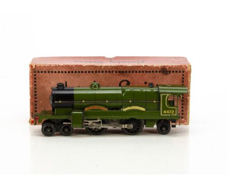 A Hornby 0 Gauge No 3E 6-volt AC 'Flying Scotsman' Locomotive only, an early example with external brush-caps to the right si