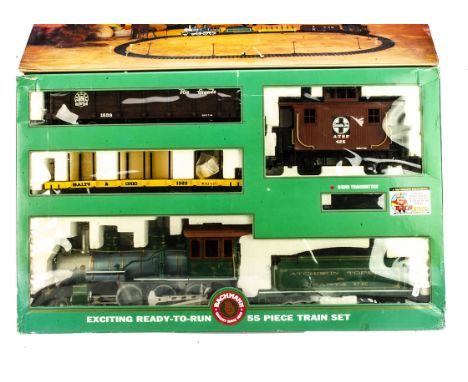 Bachmann Big Haulier G Gauge 90-0100 Radio Controlled Train Set, comprising AT &amp; SF 4-6-0 Locomotive and Tender No 6, Lum