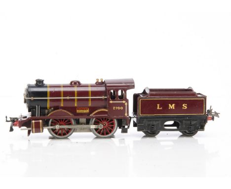 A Hornby 0 Gauge E120 Special LMS electric Locomotive and Tender, in lined LMS crimson as No 2700, with 20v AC motor unit, G-