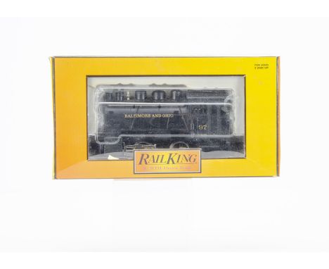 Rail King by MTH 0 Gauge 30-1290-0 0-4-0 Dock  Stean Dockside Loocmotive, in Baltimore and Ohio black No 97, with instruction