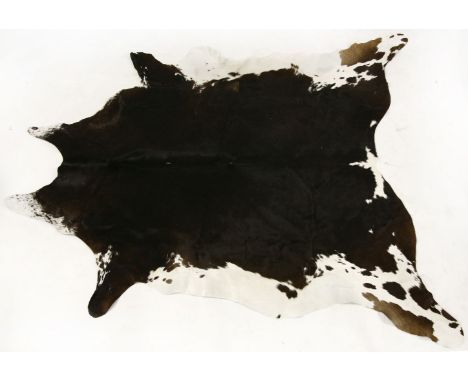 A cowhide rug