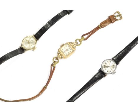 A ladies stainless steel Tissot Stylist mechanical strap watch, a ladies gold plated Timex mechanical strap watch in original