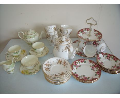 Selection of various part tea services, teapots, cake stands, cups and saucers etc 