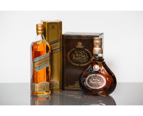 JOHNNIE WALKER GOLD LABEL
Blended Scotch Whisky, aged 18 Years. U.S. import by Schieffelin & Somerset. 750ml, 40% volume (80°