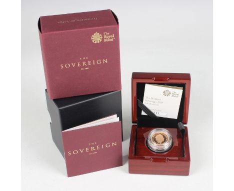 An Elizabeth II Royal Mint proof piedfort issue sovereign 2017, cased with certificate.Buyer’s Premium 29.4% (including VAT @