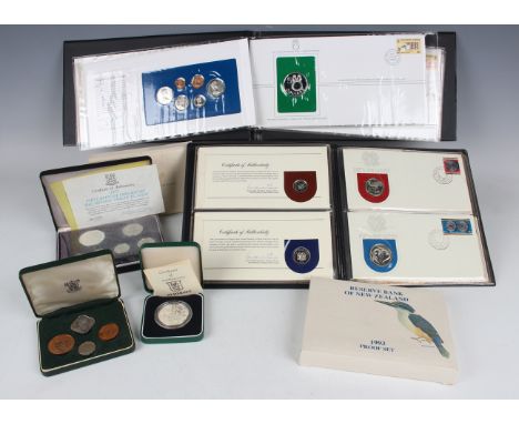 A collection of various British and world commemorative coins, including a First Coinage of the British Virgin Islands proof 