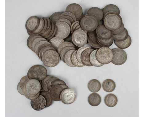 A collection of George V pre-1920 silver half-crowns and florins.Buyer’s Premium 29.4% (including VAT @ 20%) of the hammer pr