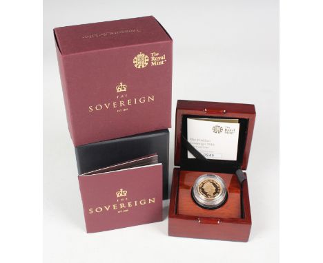 An Elizabeth II mint proof piedfort issue sovereign 2018, cased with certificate.Buyer’s Premium 29.4% (including VAT @ 20%) 