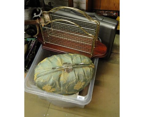 A magazine rack, Spode tureen, smoker's stand, etc.