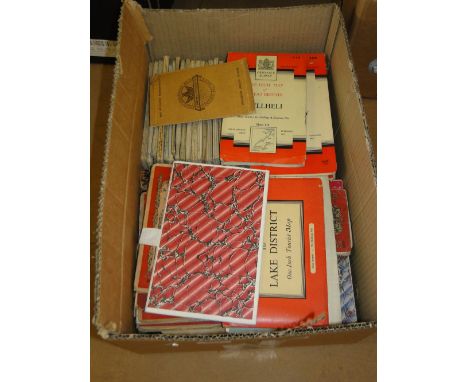 Box of Ordnance Survey maps.