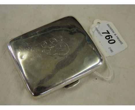 A silver cigarette case, 76g.