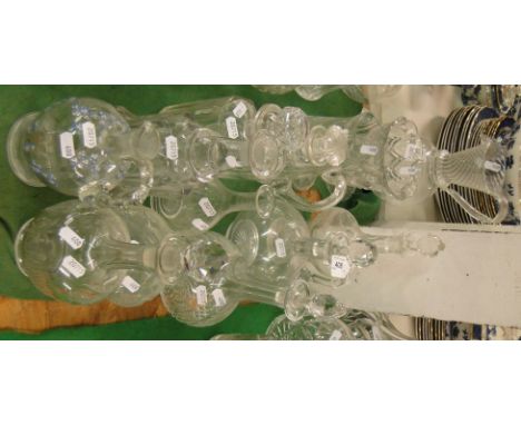 Cut-glass jug decanter and stopper, water jugs, etc.