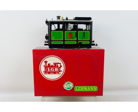 Lehmann - A boxed G gauge L.G.B. #3500 Steam Tram, green and black 'Elias' no. 13. Item appears to be in excellent condition.
