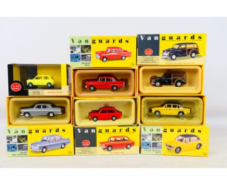 Corgi Vanguards - A group of boxed models with mirrors and certificates including Triumph Dolomite # VA53000, a Vauxhall Vict