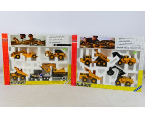 Joal - 2 x Construction Vehicle sets, one Caterpillar # 404 and one Volvo BM # 403. The models appear Mint, the Volvo box has