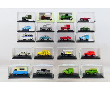 Oxford diecast - an assorted collection of 25 boxed Railway Scale and Commercial 1:76 models, to include commercial and emerg