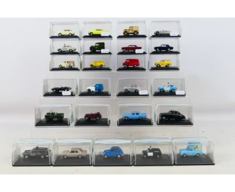 Oxford diecast - an assorted collection of 25 boxed Railway Scale 1:76 models, to include commercial and emergency vehicles i
