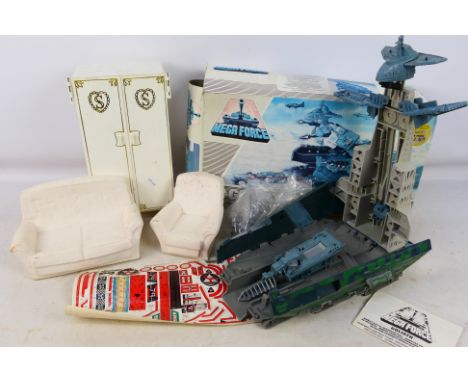 Palitoy Sindy - Triax - Mega Force -  A boxed Mega Force Goliath set and and unboxed Sindy wardrobe, sofa and arm chair. They