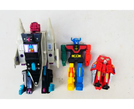 Hasbro - LJN - Select - 3 unboxed  Transformer style action figure to include a G1 Trannformer Snapdragon (1986), Lion Force 
