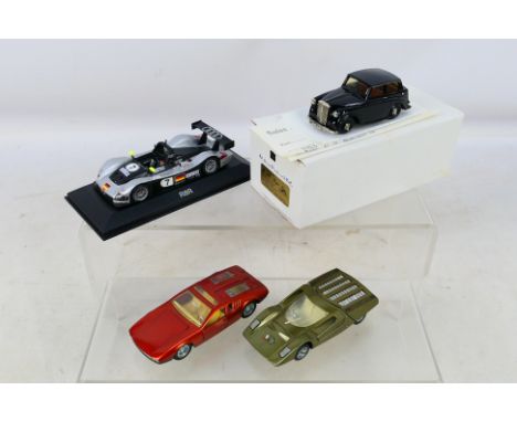 Illustra - Pilen - Minichamps - A boxed white metal Triumph Mayflower model by Illustra with a Minichamps Audi Le Mans car, a