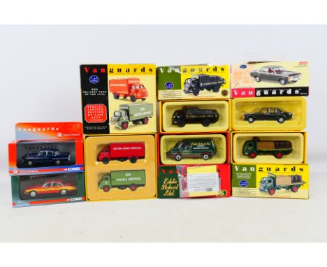 Vanguards - An assorted collection of 8 boxed Lledo and Corgi Vanguard models including Guinness Comer Dropside, and Limited 