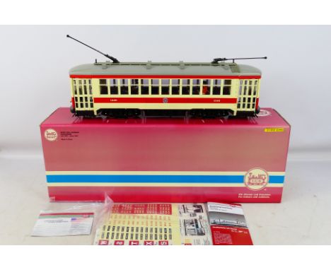 Lehmann - A boxed L.G.B G scale #21382 electronic Street car / tram 1246. Item appears to be in very good condition with some