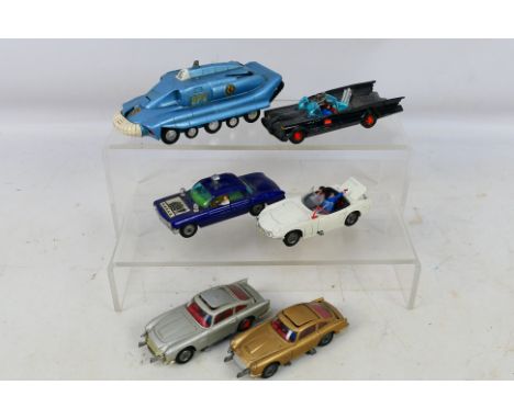 Dinky - Corgi - 6 unboxed TV and Film related diecasts to include 'Batman' Batmobile, 'Man from U.N.C.L.E'. Oldsmobile Super 