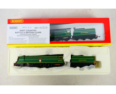 Hornby - A boxed O gauge R2219 Streamlined West Country Class 4-6-2 21C123 'Blackmoor Vale'. Item appears to be in excellent 