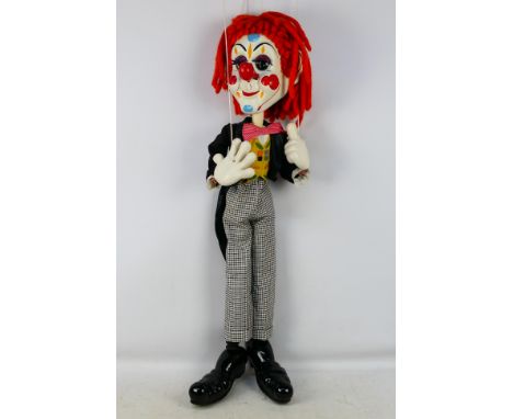 Pelham Puppets - A large scale Clown Marionette measuring approximately 3 foot (4 foot with strings). Item is unboxed but app