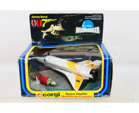 Corgi - James Bond - A boxed Moonraker Space Shuttle # 649. The models appear Mint on a Very Good inner card. The outer box i