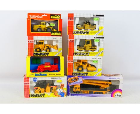 Joal - Siku -  boxed construction vehicles including Mercedes Benz Crane Lorry, Volvo BM Loader, CAT CB-534 and others. The m