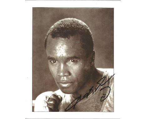 Boxing Sugar Ray Leonard 10x8 signed b/w photo. Ray Charles Leonard born May 17, 1956 , best known as Sugar Ray Leonard, is a