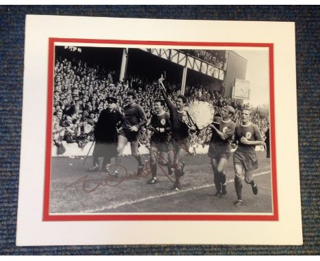 Football Tommy Smith and Ron Yeats signed 12x10 b/w photo pictured parading the Charity Shield while playing for Liverpool. G