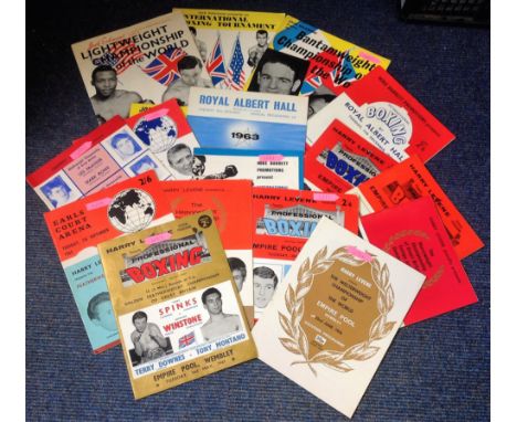 Boxing collection 16 vintage programmes includes World, European and British title fights dating back to the 60s legendary na