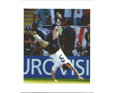 Football Wayne Rooney 10x8 signed colour photo pictured celebrating while playing for England. Good Condition. All signed pie