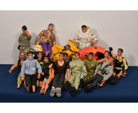 A collection of 1990's Hasbro Action Man figures to include four 1994, one 1995, six 1996, one 1997, two 1998 plus a motorbik