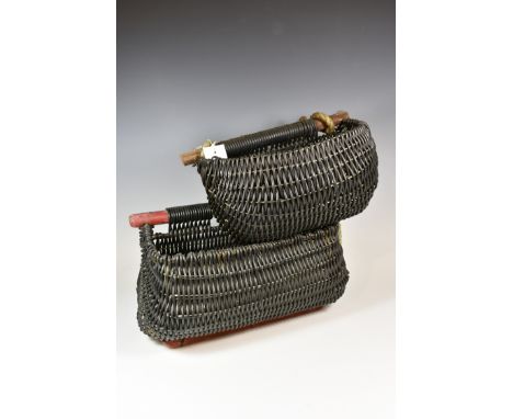 Two vintage paneco fishing baskets. 