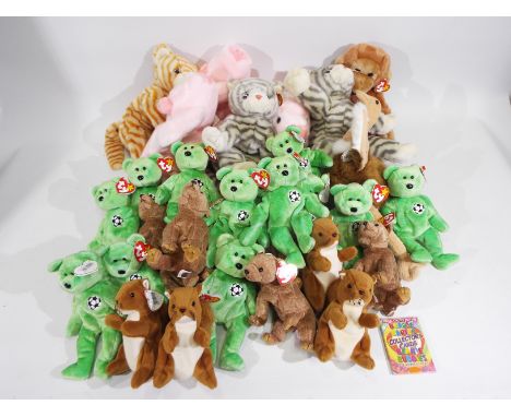 Ty Beanie - 25 x Beanie Babies, and 8 x Beanie Buddies - Lot includes a factory sealed special limited edition Beanie Babies 