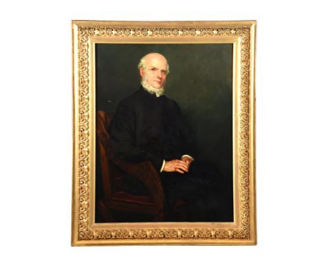 HERBERT ARNOULD OLIVIER (BRITISH 1861-1952)PORTRAIT OF THE ARTIST'S GRANDFATHER, THE REVEREND HENRY A. OLIVIEROil on canvasSi