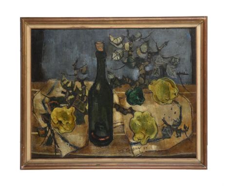 YVES GANNE (FRENCH B. 1931)LES COINGSOil on canvasSigned and dated 55 (lower right); further signed, titled and inscribed 'PA
