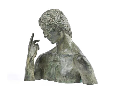 λ HANS FEIBUSCH (GERMAN 1898-1998)SAINT JOHN THE BAPTISTBronzed composition Signed with initials (to the reverse)46 x 41cm (1