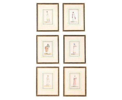 FRENCH SCHOOL (LATE 18TH CENTURY)COSTUMES PARISIENNES, SET OF SIX Watercolour Each inscribed to lower margin, on 1794 Whatman