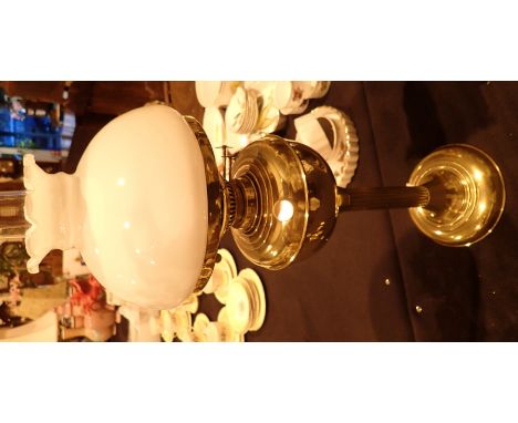 Brass paraffin lamp Duplex dual burner with new wick