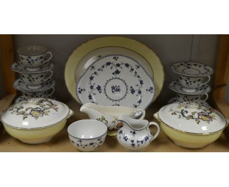 Ceramics - A Royal Doulton York Town pattern tea set ; A Mason`s stoneware part dinner service.